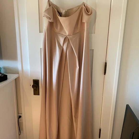 Amsale Dresses | Amsale Maternity Bridesmaid Dress | Color: Cream/Tan | Size: 18 | Koryowen's Closet